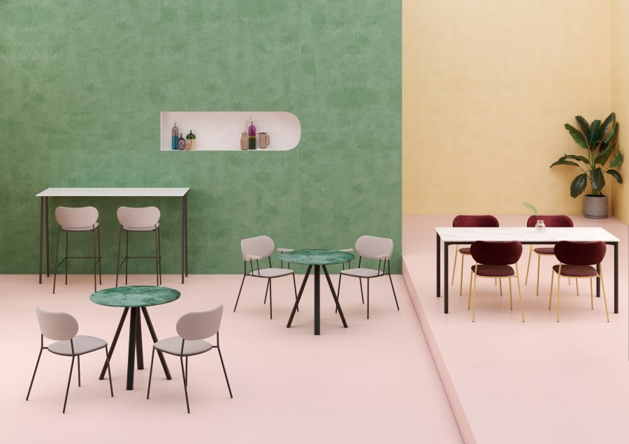 Стул барный с обивкой Gaber Nuta Light Stool 77