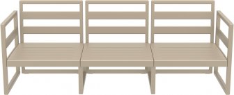 Диван пластиковый трехместный с подушками Mykonos XL