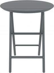 Стол пластиковый складной Helen Folding Table Ø60, темно-серый, Ø600х740 мм