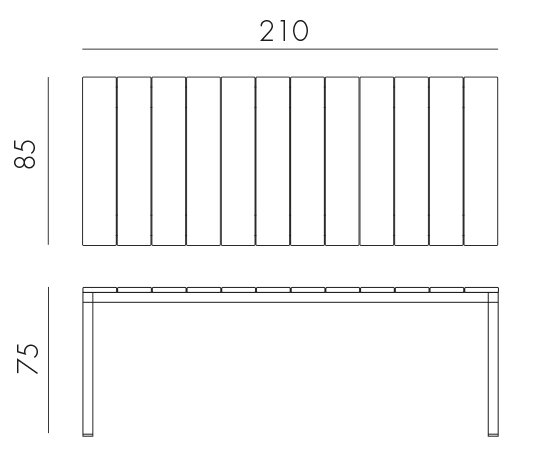 Комплект металлической мебели Set Rio Bench Alu