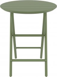 Стол пластиковый складной Helen Folding Table Ø60, оливковый, Ø600х740 мм