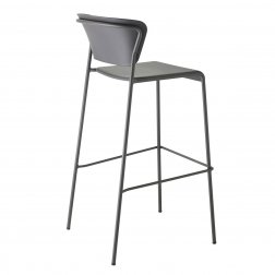 Стул пластиковый полубарный Scab Design Lisa Technopolymer Go Green антрацит