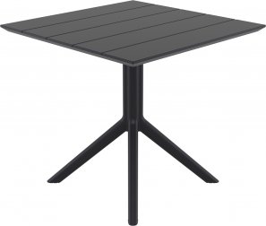 Стол пластиковый Paris Table 80, черный, 800х800х740 мм