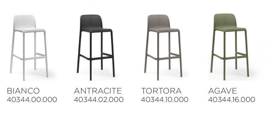 Стул пластиковый барный Nardi Lido тортора