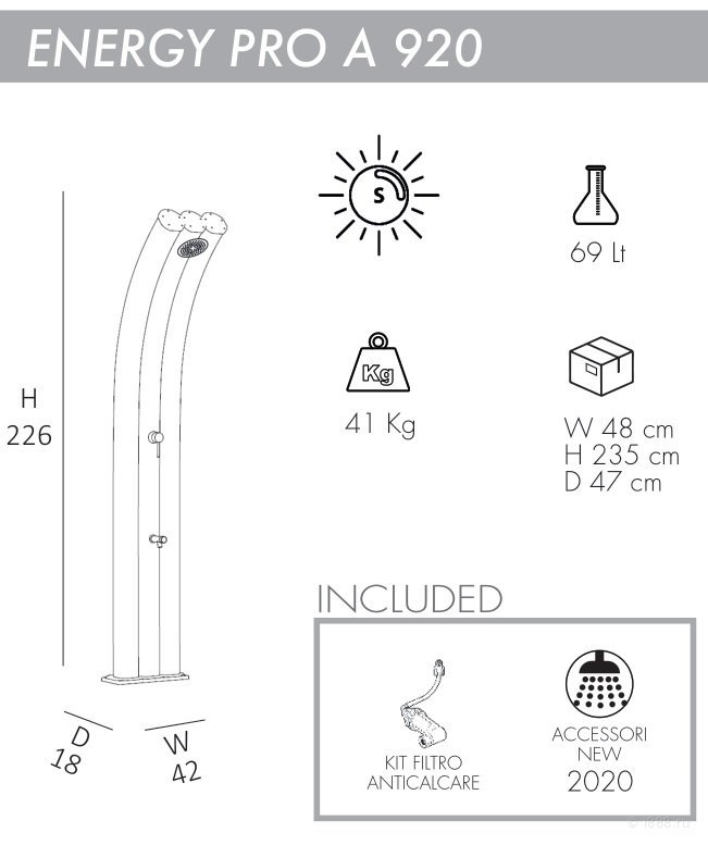 Душ солнечный Energy Pro A 920