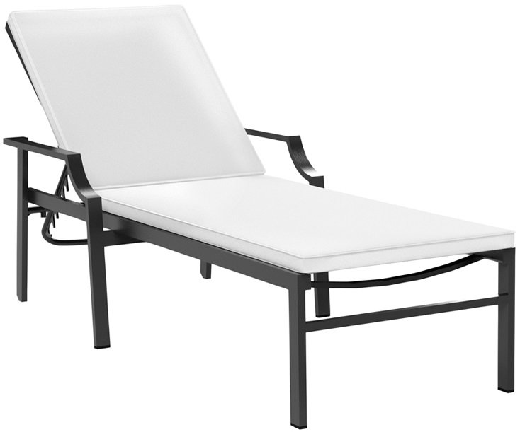 Шезлонг-лежак металлический с матрасом Fiore