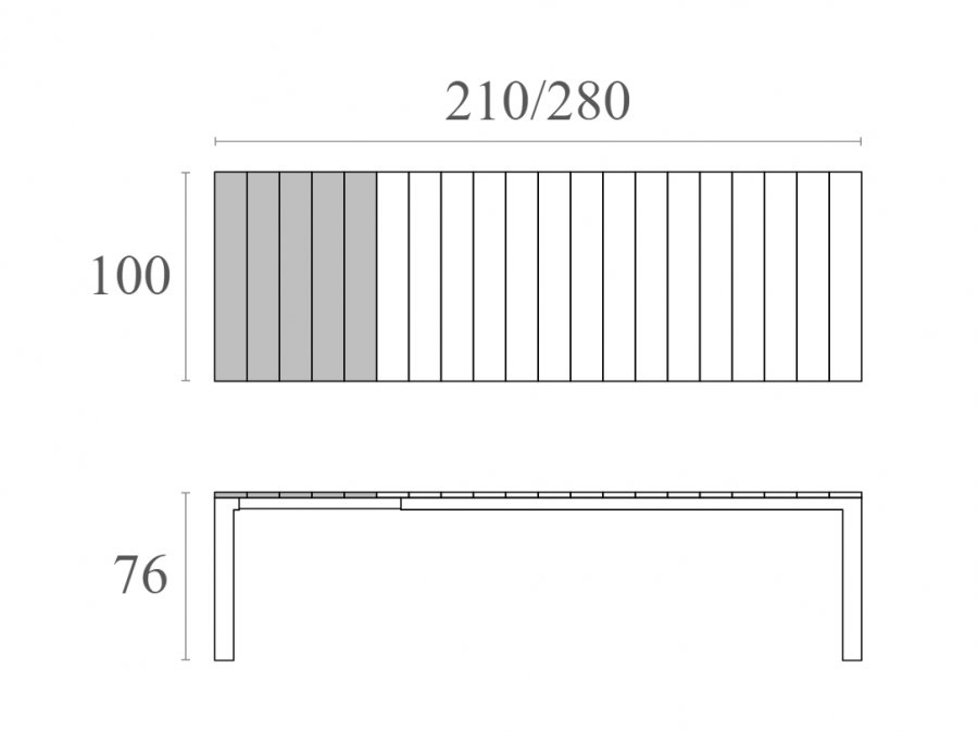 Стол пластиковый раздвижной Atlantic Table 210/280