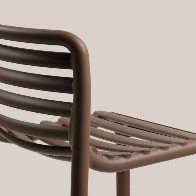 Стул пластиковый барный Nardi Doga Stool табак