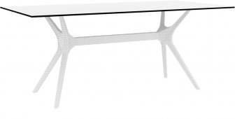 Стол пластиковый Ibiza Table 180, белый, 1800х900х740 мм