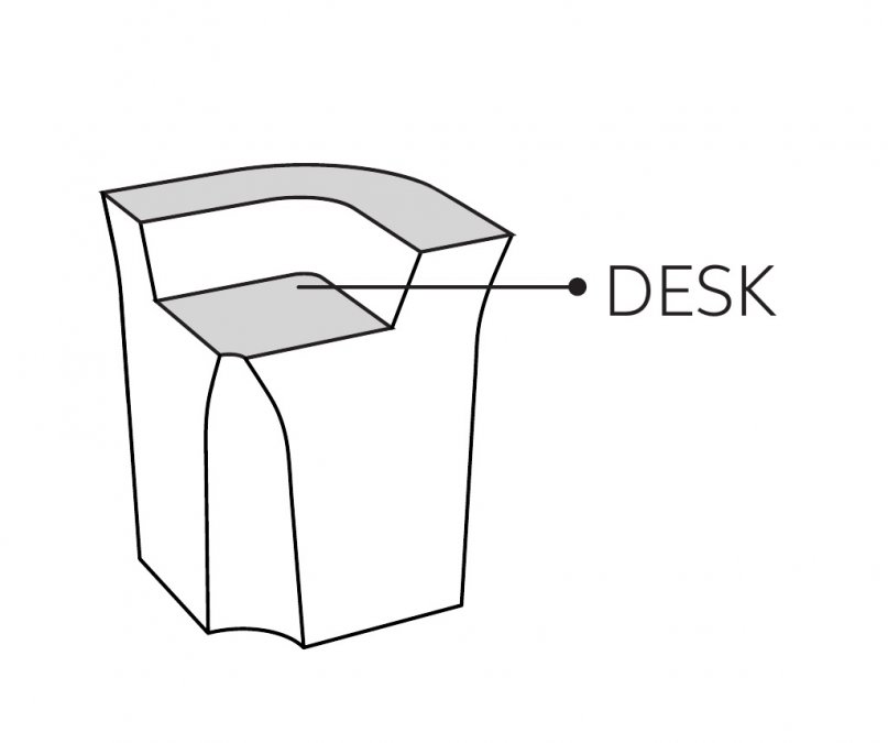 Столешница стальная для барной стойки Jumbo Corner Desk