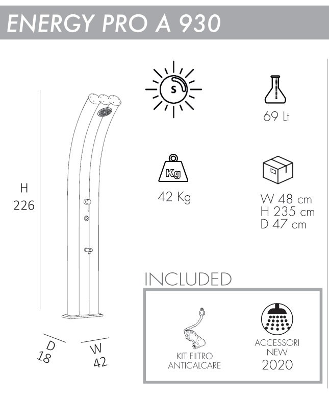 Душ солнечный Energy Pro A 930