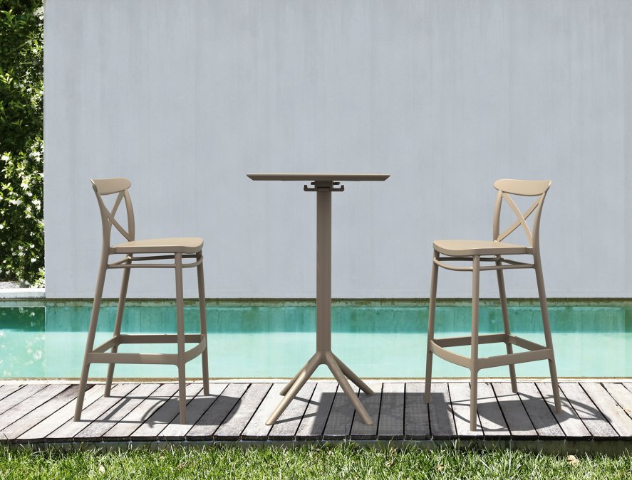Стол пластиковый барный складной Sky Folding Bar Table 60