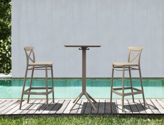 Стол пластиковый барный складной Sky Folding Bar Table 60