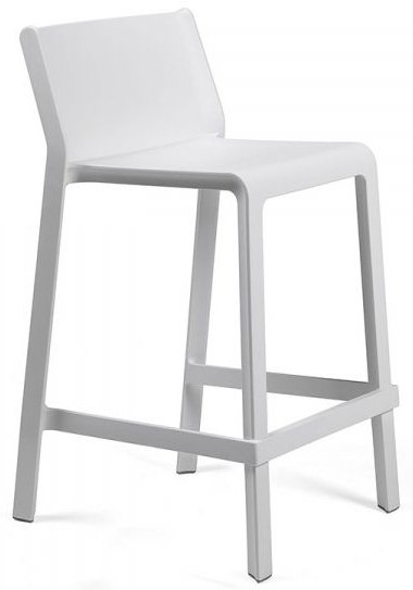 Стул пластиковый полубарный Nardi Trill Stool Mini белый