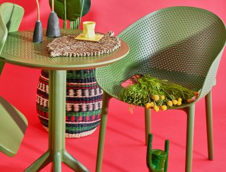 Стол пластиковый складной Sky Folding Table 60, оливковый, 600х740 мм