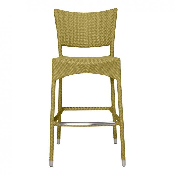 Стул барный плетеный JANUS et Cie Amari бамбуковый зеленый