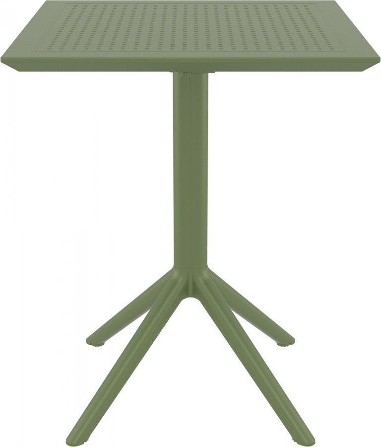 Стол пластиковый складной Sky Folding Table 60, оливковый, 600х600х740 мм