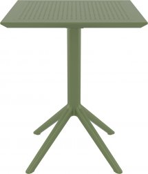 Стол пластиковый складной Sky Folding Table 60, оливковый, 600х600х740 мм
