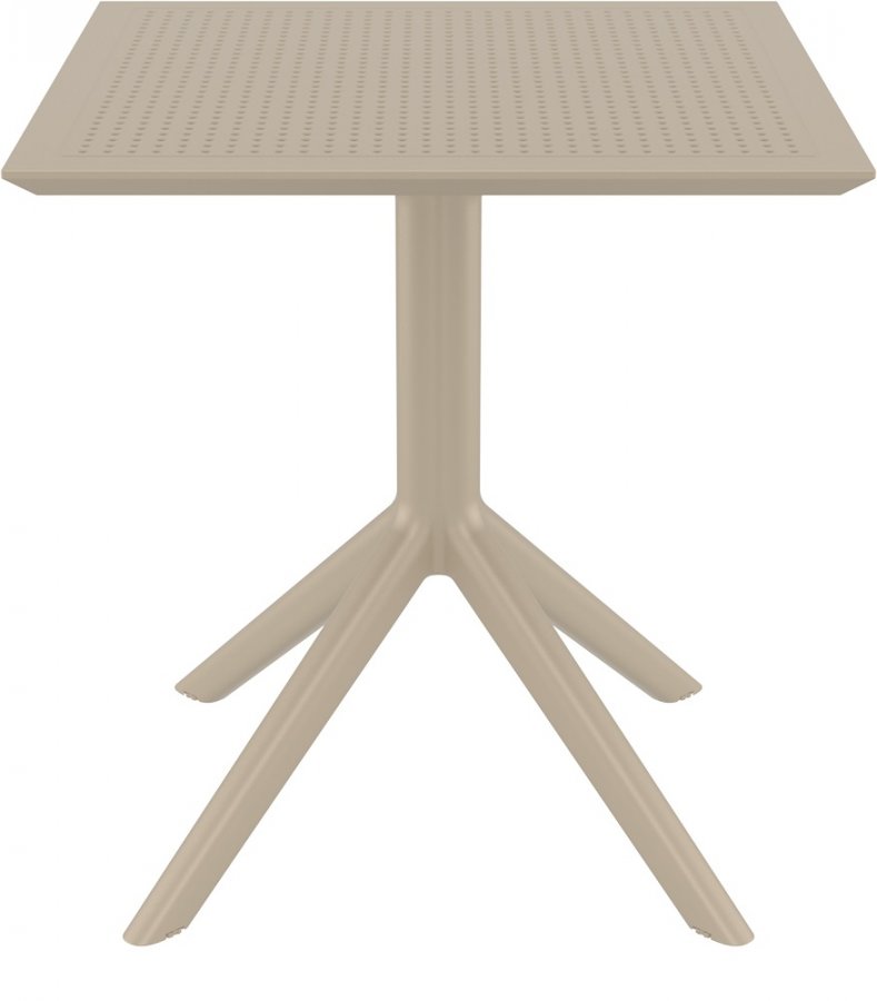 Стол пластиковый Sky Table 70, бежевый, 700х700х740 мм