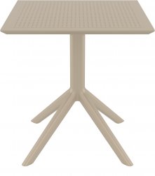 Стол пластиковый Sky Table 70, бежевый, 700х700х740 мм