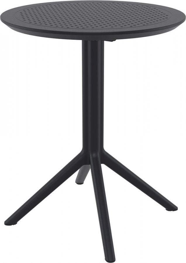 Стол пластиковый складной Sky Folding Table Ø60, черный, Ø600х740 мм
