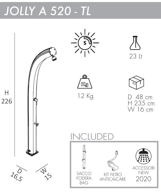 Душ солнечный Jolly A 520 TL