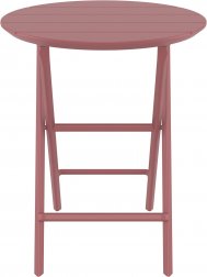 Стол пластиковый складной Helen Folding Table Ø60, марсала, Ø600х740 мм