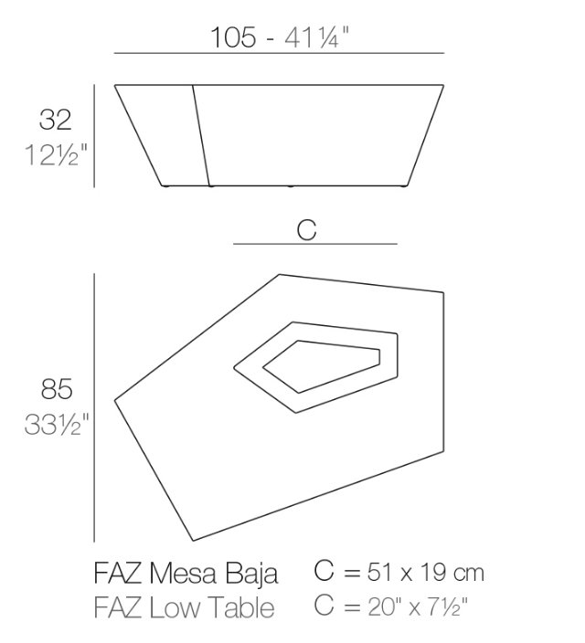 Столик пластиковый кофейный Faz Basic