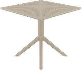 Стол пластиковый Sky Table 80, бежевый, 800х800х740 мм