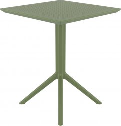 Стол пластиковый складной Sky Folding Table 60, оливковый, 600х600х740 мм
