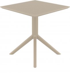 Стол пластиковый Sky Table 70, бежевый, 700х700х740 мм
