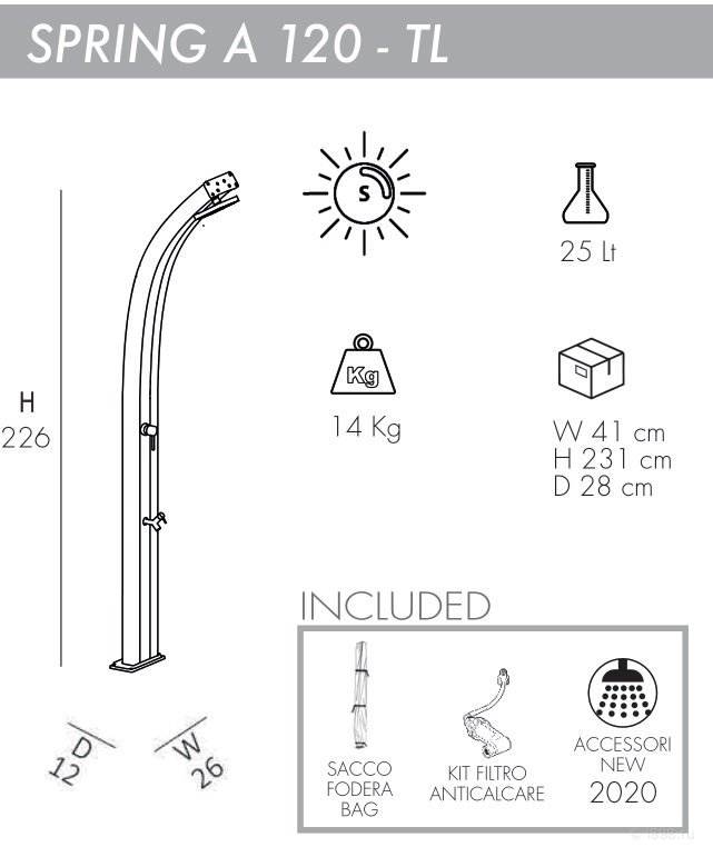 Душ солнечный Spring A 120 TL