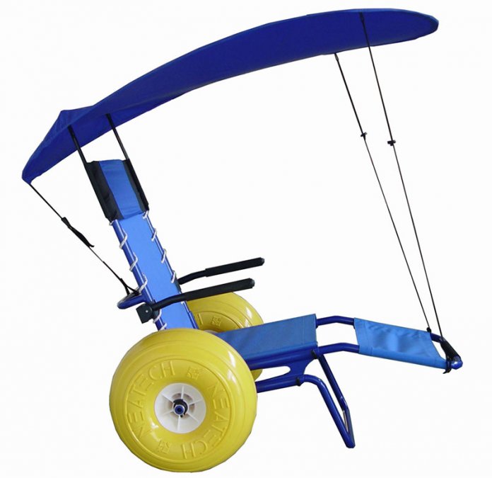 Инвалидный шезлонг для бассейна и пляжа Roller