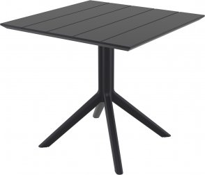 Стол пластиковый Paris Table 80, черный, 800х800х740 мм