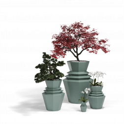Кашпо пластиковое Origami Hinoki Basic