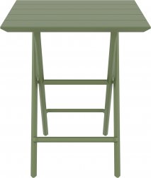 Стол пластиковый складной Helen Folding Table 60, оливковый, 600х600х740 мм