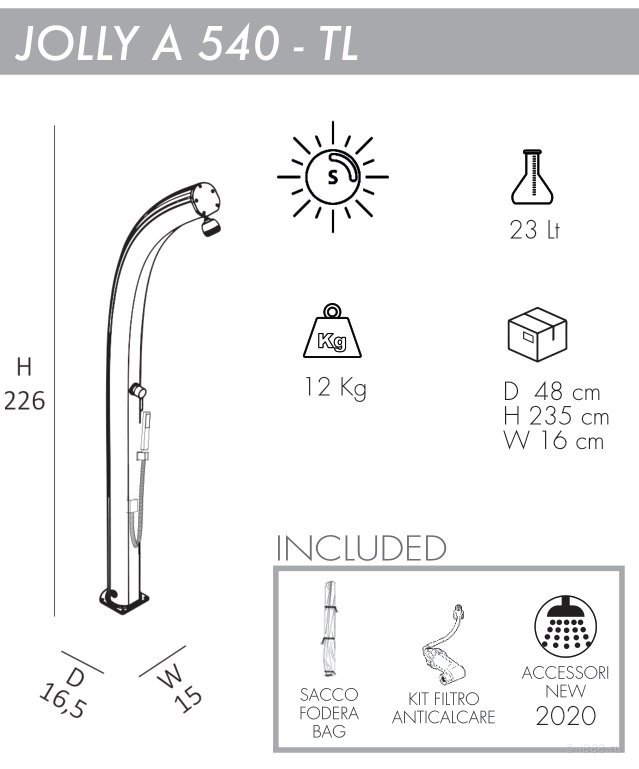 Душ солнечный Jolly A 540 TL