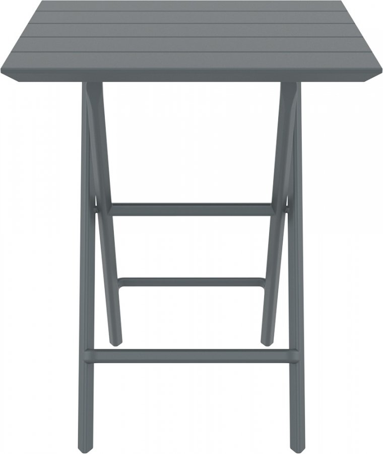 Стол пластиковый складной Helen Folding Table 60, темно-серый, 600х600х740 мм