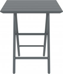 Стол пластиковый складной Helen Folding Table 60, темно-серый, 600х600х740 мм