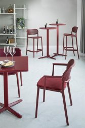 Стул пластиковый барный Gaber Nuta Stool 78 бордовый