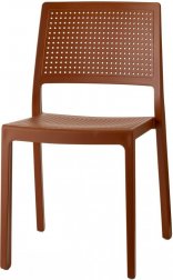Стул пластиковый Scab Design Emi терракотовый