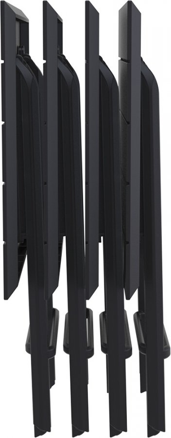 Стол пластиковый складной Helen Folding Table 60, черный, 600х600х740 мм