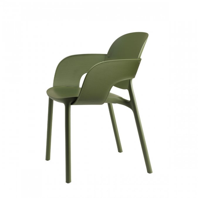 Кресло пластиковое Scab Design Hug Go Green оливковый
