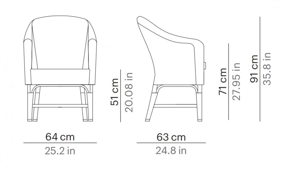 Кресло плетеное с подушкой Alga Armchair