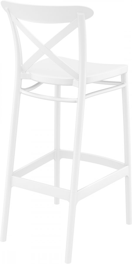 Стул пластиковый барный Siesta Contract Cross Bar 75 белый