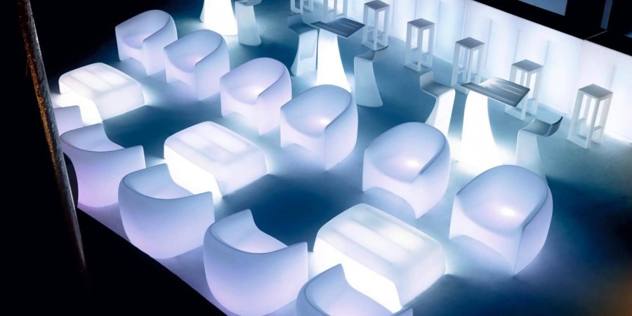 Кресло пластиковое светящееся Blow LED