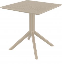Стол пластиковый Sky Table 70, бежевый, 700х700х740 мм