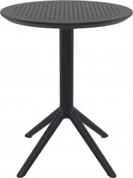 Стол пластиковый складной Sky Folding Table Ø60, черный, Ø600х740 мм
