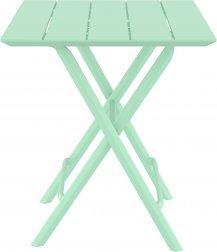 Стол пластиковый складной Helen Folding Table 60, опаловый зеленый, 600х600х740 мм