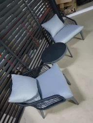 Кресло лаунж плетеное с подушками Lounge